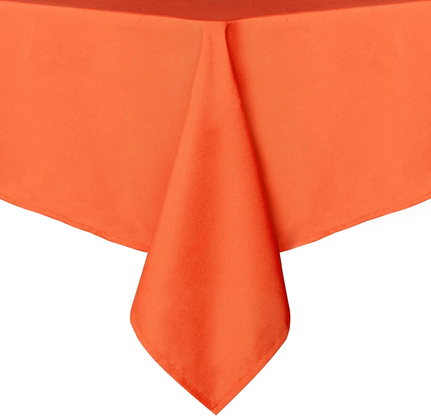Rectangle Tablecloth - 60 x 84 Inch - Stain and Wrinkle Resistant Washable Polyester Table Cloth, Decorative Fabric Table Cover for Dining Tables, Buffet Parties and Camping, Black
