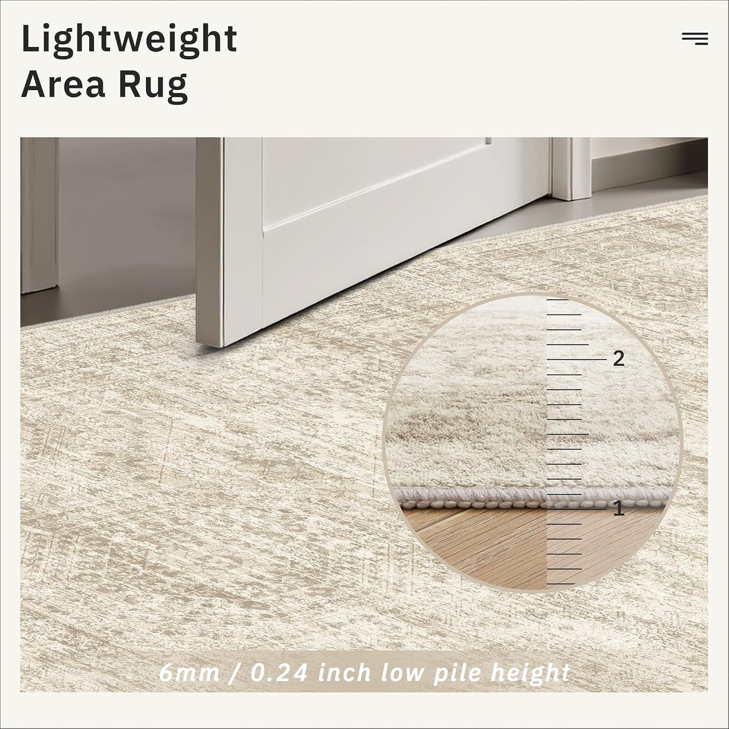 Soalmost Washable Area Rug 8x10, Large Soft Rugs for Living Room Vintage Beige Carpet 8x10 Area Rugs for Bedroom Dining Room Non-Slip Stain Resistant Under Table Rug